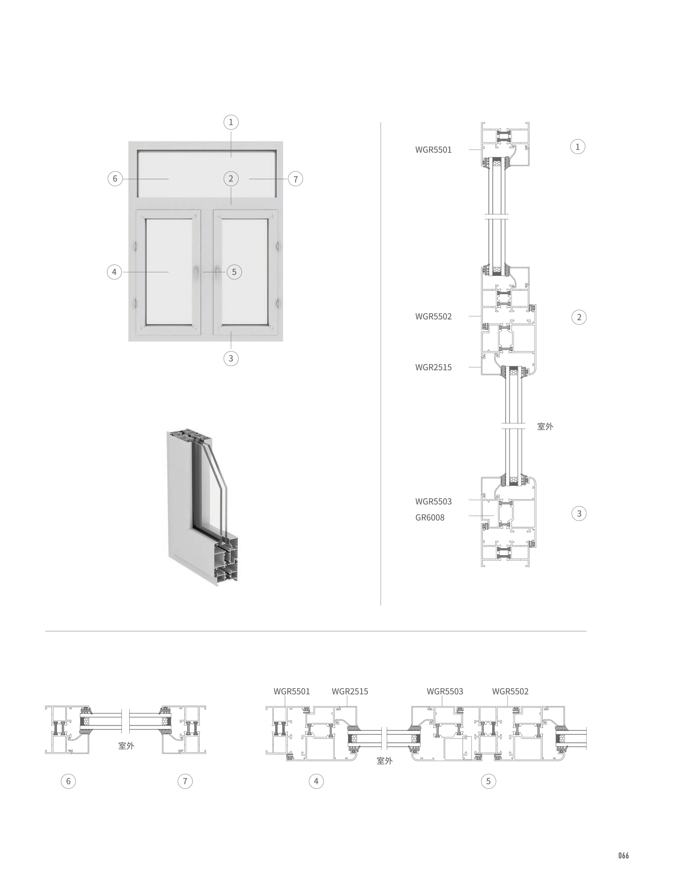 WGR55隔热表开窗