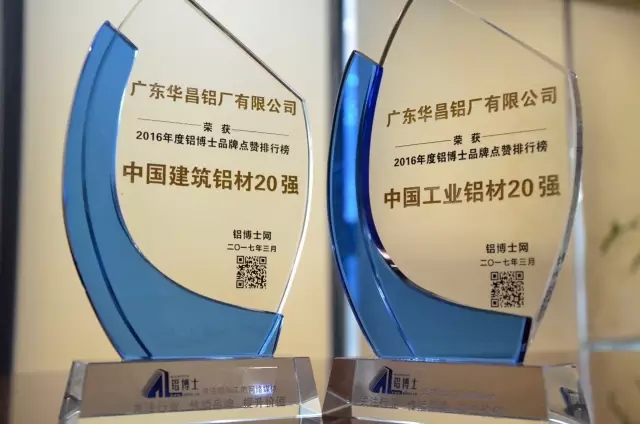 【4008云顶集团荣誉】热烈祝贺4008云顶集团铝业荣获“中国工业铝材20强”和“中国构筑铝材20强”两项大奖